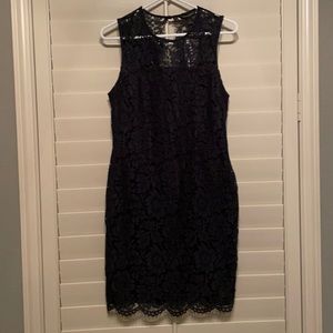 Sleeveless Navy Lace banana Republic Dress
